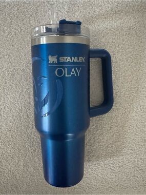 Stanley Metallic Blue Travel Tumbler with Handle